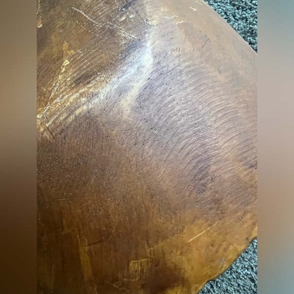 24HR‼️1800s Antique Americana Primitive Heavy Hand Carved Dough Bowl - Picture 9 of 12